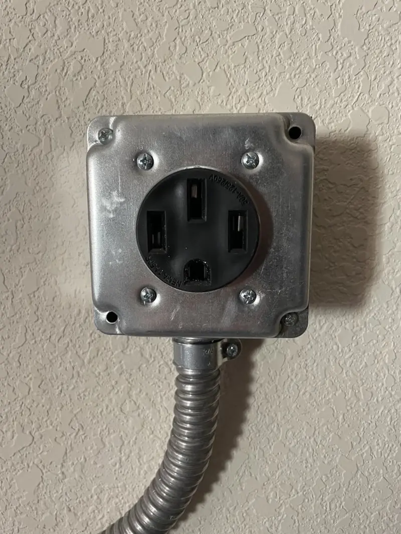 NEMA 14-50 outlet installed for Smart Home Electrical in Iola